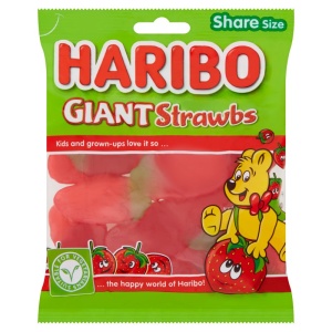 Haribo Giant Strawbs 160G (12 Pack)