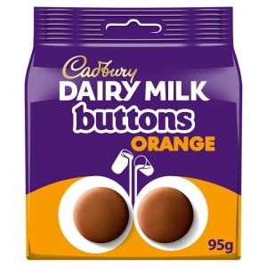 Cadbury Dairy Milk Orange Buttons Chocolate Bag 95G (10 Pack)