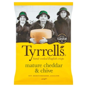 Tyrrell'S Mature Cheddar & Chive Crisps 40G (24 Pack)