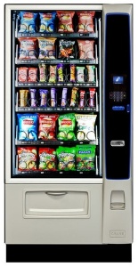 CRANE MERCHANT MEDIA 4 KEYPAD Snack & Cold Drink Vending Machine