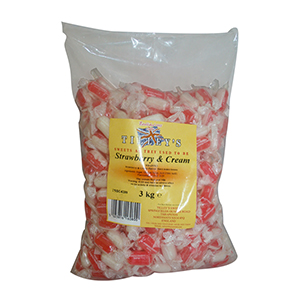 Tilleys Strawberry & Cream Individually Wrapped 3kg Bag (x1)
