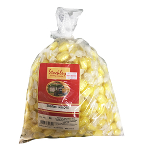 Tilleys Lemon Sherbets Individually Wrapped 3kg Bag (x1)