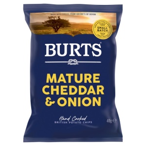 Burts Mature Cheddar And Spring Onion Crisps 40G (20 Pack)