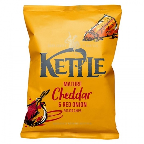 Kettle Mature Cheddar & Red Onion Crisps 40G (54 Pack)