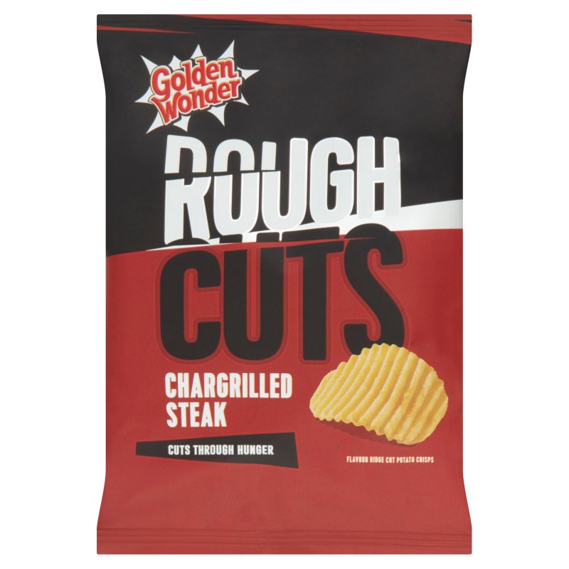 Golden Wonder Rough Cut Chargrilled Steak Crisps 47.5G (36 Pack)