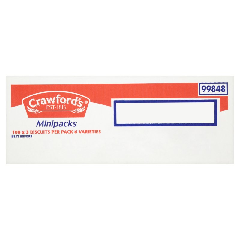 Crawford'S Mini Packs Assorted Biscuits 32G (100 Pack)